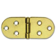 Cerniera per Mobili a Biscotto in Ottone Lucido 80X30 mm con Fermo