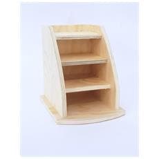 esagono piazza tondo Hacoly 3 pezzi portapenne legno scomparti portaoggetti portapenne portapenne Scrivania Box per casa e ufficio Portaoggetti da ufficio