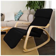 Relax SoBuy Sedia a Dondolo Poltrona Relax reclinabile Chaise Longue Grigio FST16-DG,I 