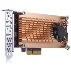 qnap qm2 interno m. 2, nvme scheda di interfaccia e adattatore