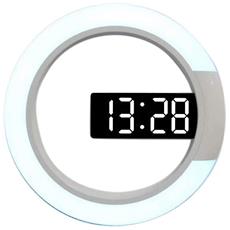 htn mirror led specchio cavo orologio a parete home termometro digital alarm compatibile con arredamento