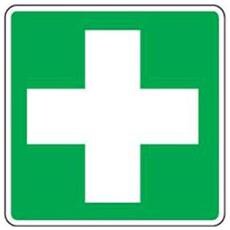 Cartello Di Sicurezza Pronto Soccorso Colore Verde E Bianco Dimensione 25x25 Cm