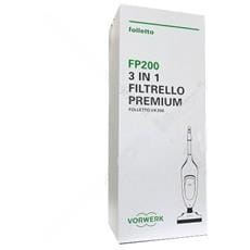 Poweka Sacchetti per aspirapolvere compatibili con Vorwerk Folletto VK 200 confezione da 6 