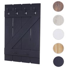 Mendler Serie Vintage Appendiabiti Guardaroba HWC-D13 Legno paulonia 91x60cm ~ Naturale