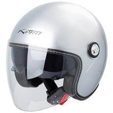 Casco Jet Scooter Moto ECE 22 Doppia Visiera Parasole Bianco L