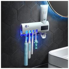 portabicchieri per collutorio Portaspazzolino portaspazzolino a parete contenitore per spazzolino multifunzione salvaspazio distributore di dentifricio 2cups-1pack non cè bisogno di perforare 