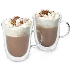 la cafetière double walled hot chocolate glasses set - 2pcs.