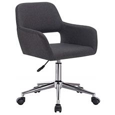 Velluto Grigio Chiaro BS84hgr WOLTU Sedia da Scrivania per Cameretta Ufficio Poltrona Girevole con Rotelle 