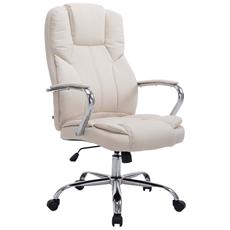Sedia Ufficio Thor XXL In Stoffa I Poltrona Studio Carico Max 150 KG I Sedia Pc Ergonomica Regolabile I Sedia Scrivania Con Ruote Colore:grigio