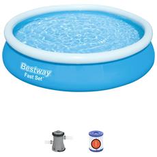 bestway piscina autoportante con anello fast set tonda 366x76 cm bestway 57274