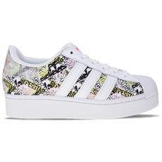 Adidas originals - superstar - scarpe da ginnastica alte bianche con zeppa  nascosta - bianco - Stileo.it