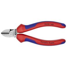 pinza per radiotecnici con becchi mezzotondi con tronchese bonderizzata nera rivestiti in resina sintetica 125 mm KNIPEX 25 01 125 Pinza per meccanica