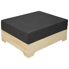 vidaXL Sgabello con Contenitore Poggiapiedi con Vano Portaoggetti Pouf Ottomana Bauletto 40 cm in Tessuto e Legno Massello Grigio Scuro 