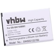 vhbw li-ion batteria 3100mah (3.8v) per tablet netbook pad samsung galaxy note 3 neo duos sm-n7502, 3 neo lte sm-n7506v come eb-bn750bbc, eb-bn750bbe.