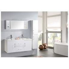 MOBILE BAGNO ARREDO BAGNO COMPLETO 150 CM DOPPIO LAVABO RUBINETTI INCLUSI NUOVO IMBALLATO mod White Rome