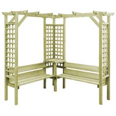 vidaXL Legno di Pino Impregnato FSC Pergola Giardino Padiglione Chiosco Bersò 