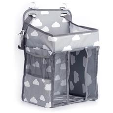 per riporre Oggetti Essenziali per Bambini da Appendere al Letto Organizer Multiuso da Appendere per Pannolini Organizer per Culla Giocattoli e Altri Accessori Beige Volwco 
