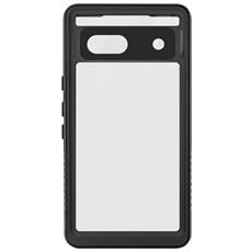 avizar cover completa per google pixel 7a, impermeabile ip68 imergibile 2m, nero transparente