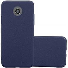cadorabo cadorabo custodia compatibile con motorola moto g2 in frosty azzurro - hard case coperchio protettivo in frosted look contro i graffi e gli urti