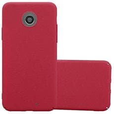 cadorabo cadorabo custodia compatibile con motorola moto g2 in frosty rosso - hard case coperchio protettivo in frosted look contro i graffi e gli urti