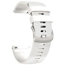 inf cinturino orologio in silicone bianco 20 mm per garmin active 5, venu 2 plus white