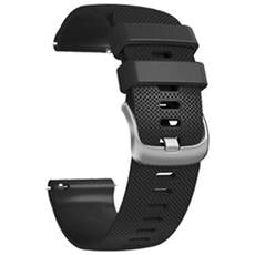 inf cinturino orologio in silicone bianco 20 mm per garmin active 5, venu 2 plus black