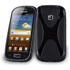 cadorabo custodia compatibile con samsung galaxy ace duos in nero ossido - coperchio protettivo in silicone tpu flessibile