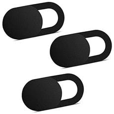 ivoler 3 pack webcam copertura del cursore per la privacy 0.027in ultra sottile slide copertina camera web design per macbook ipad iphone computer portatile desktop pc tablet smartphone e di pi - (nero)