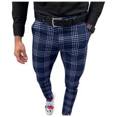 SLOWMOOSE - Pantaloni Casual Scozzesi Multicolori Coreani Da Uomo  Streetwear [ blu Navy / Asiatico Taglia L] - ePRICE
