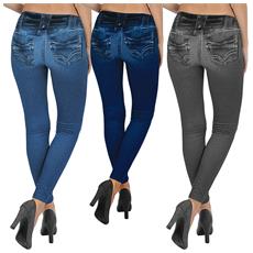 Trade Shop - Leggins D19 Donna Pantacollant Leggings Denim Effetto Jeans  Taglia Unica - Blu Chiaro - ePRICE