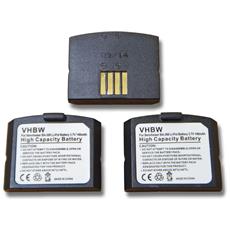 vhbw 3x batteria 140mah (3.7v) per cuffie sennheiser set 830 s, set 830-tv, set 840, set 840 s, set 840 tv sostituisce ba-300, ba300.