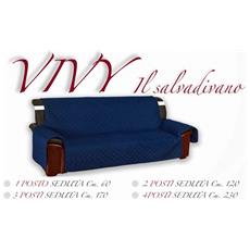 tex family COPRIDIVANO Arancio SALVADIVANO VIVY Trapuntato Piano Liscio Arancio 1 Posto Seduta cm 60