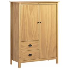 vidaXL Legno Massello di Pino Credenza Hill Range Madia Mobile Armadietto Armadio Mobiletto Alto Portaoggetti Cassa Cassapanca Bianca 90x40x80 cm