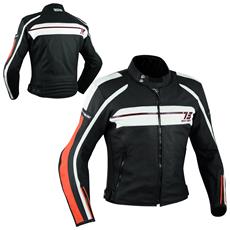 Giacca moto pelle Protezioni omologate Custom Naked Vintage Retro Arancione M