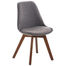 CLP Sedia Visitatore Tulip Laval in Similpelle Gambe Tonde Blu Bianco Sedia Scandinava Soggiorno Imbottita in Legno di Faggio 