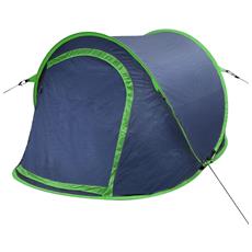 vidaXL Tenda da Campeggio per 4 Persone Blu MarinoVerde vidaXL Tenda da Campeggio per 4 Persone Blu MarinoVerde