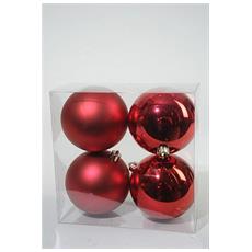 ETHEL Palline di Natale,24 Pezzi Hanging Decorazioni Ball,Rosso Palle Albero Natale,Baubles Decorati Lucidi,per Decorazione Dell'Albero di Natale 