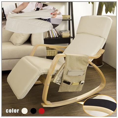 SoBuy/® Sedia a Dondolo,Poltrona oscillante,Sedia Relax,FST15-DG