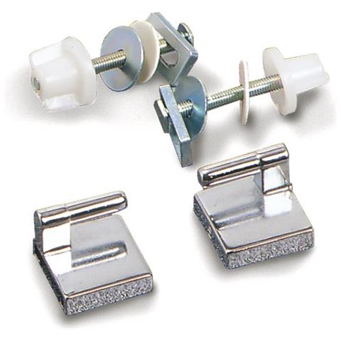 Paracolpi rettangolari per sedili wc Paracolpi rettangolari mm.47x18 2 perni con due perni altezza mm.10 mm.47x18 Numero pezzi per confezione 4