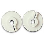 Rosoni apribili per termosifoni in plastica cromata per tubi rame mm.12 Rosoni apribili in plastica cromata Numero pezzi per confezione 10