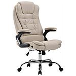 CLP Sedia Ufficio Gaming Olymp in Similpelle Poltrona da Studio Oscillante I Sedia per Scrivania Regolabile in Altezza e Girevole I Sedia Studio Portata Max 150kg Nero/_Nero