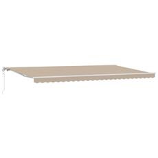 VIDAXL - Tenda da Sole Retrattile Automatica Pali 4,5x3,5m Gialla