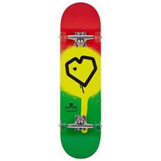 Skateboard Spray Heart V2 8.00"" Rasta