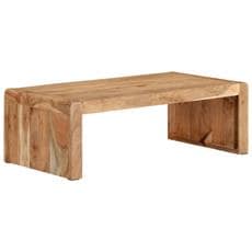 vidaXL Tavolo Consolle 100x35x75 cm in Legno di Mango e Canna Naturale