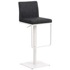 CLP Sgabello Design Saddle In Plastica I Sgabello Penisola Cucina Con Poggiapiedi I Sgabello Girevole Regolabile Alt. 60-81 CM, Colore:grigio