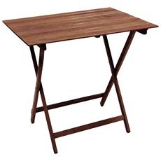Tavolo tavolino Pieghevole HWC-D47 Legno di Pino Metallo /Ø 70cm