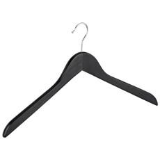 5 pezzi 45 cm Gruccia per giacca in plastica colore: Nero con barra per pantaloni HANGERWORLD 