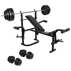 Panca Per Sit Up Pieghevole VidaXL - Regolabile 48-68 Cm, Portata 150 Kg