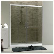 Reversibile 128-130.5 cm Nicchia Lusso Laneri Porta Doccia Scorrevole