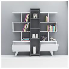 huashangbaihuodian D4417 Libreria Semplice e Moderna con libreria Multifunzionale in Legno Libreria Creativa Economica con Libro a pi/ù Strati con/ cassetto B